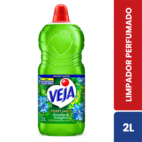 Limpador Perfumado Veja Encanto Da Amazônia Capim Santo & Alecrim Com 2L
