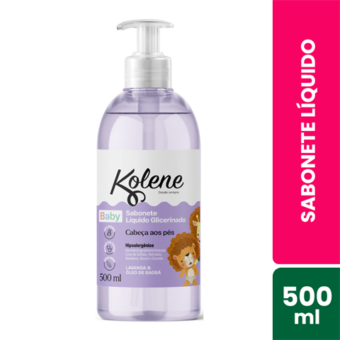 Sabonete Líquido Infantil Kolene Baby Glicerinado Com 500ml