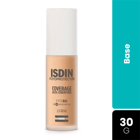 Base Isdin FotoProtector Coverage FPS60 2.0 Beige Com 30g