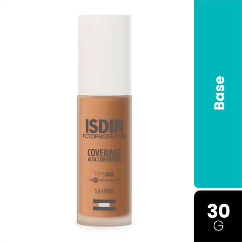 Base Isdin FotoProtector Coverage FPS60 5.0 Amber Com 30g