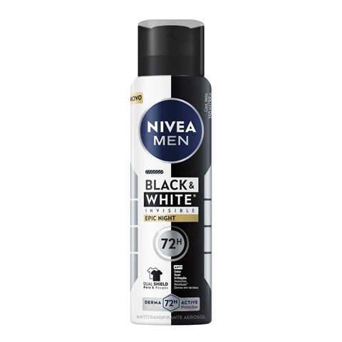 Desodorante Antitranspirante Nivea Men Aerossol Black & White Invisible Epic Night Com 150ml