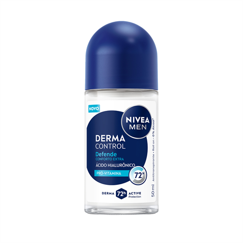 Desodorante Antitranspirante Nivea Men Roll-On Derma Control Defende Com 50ml