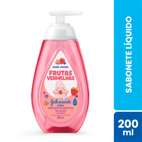 Sabonete Líquido Infantil Johnson's Baby Frutas Vermelhas Com 200ml
