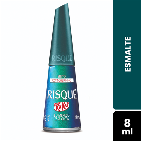Esmalte Risqué Kit Kat Efeito Eu Mereço Esse Glow Com 8ml