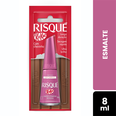 Esmalte Risqué Kit Kat Cremoso Amor À Primeira Mordida Blister Com 8ml