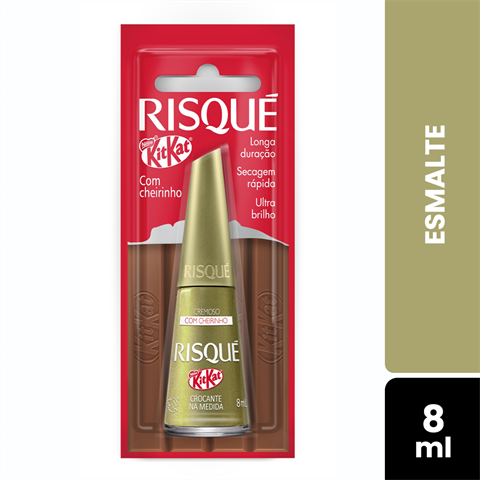 Esmalte Risqué Kit Kat Cremoso Crocante Na Medida Blister Com 8ml