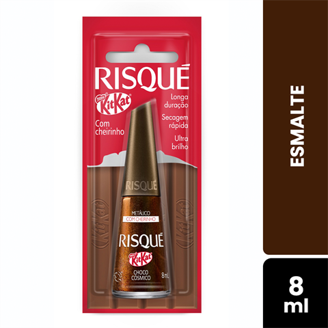 Esmalte Risqué Kit Kat Matálico Choco Cósmico Blister Com 8ml