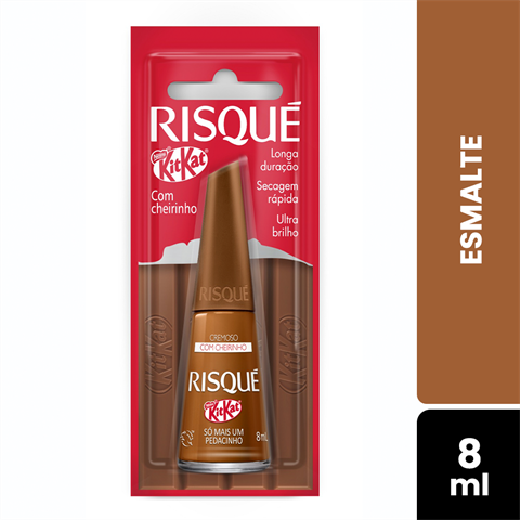 Esmalte Risqué Kit Kat Cremoso Só Mais Um Pedacinho Blister Com 8ml