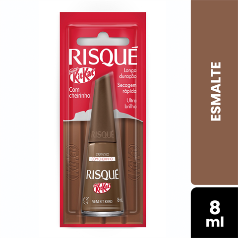 Esmalte Risqué Kit Kat Cremoso Vem Kit Kero Blister Com 8ml