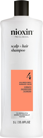 Shampoo Nioxin Sistema 4 Afinamento Avançado Para Cabelo Colorido Com 1l