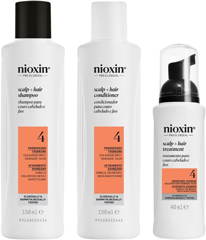 Kit Nioxin Sistema 4 Afinamento Avançado Shampoo 150ml + Condicionador 150ml + Tratamento 50ml