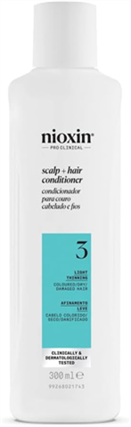 Condicionador Nioxin Sistema 3 Afinamento Leve Para Cabelo Colorido Com 300ml