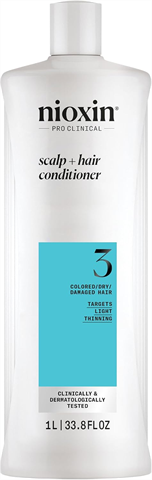 Condicionador Nioxin Sistema 3 Afinamento Leve Para Cabelo Colorido Com 1l