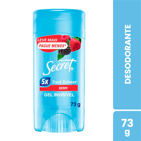 Desodorante Antitranspirante Secret Em Gel Fresh Defense Berry Com 73g