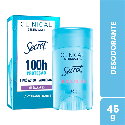 Desodorante Antitranspirante Secret Clinical Em Gel PH Balanced Com 45g