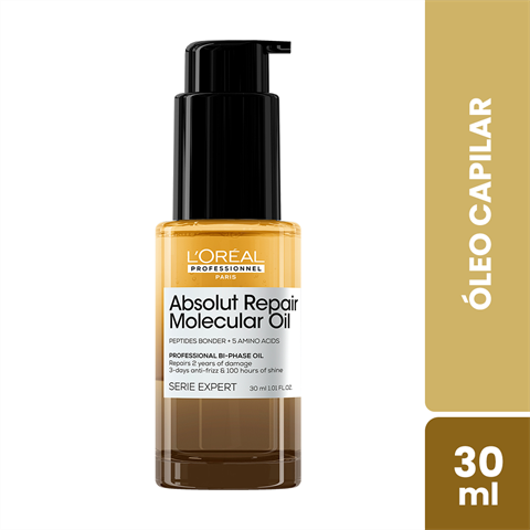 Óleo Capilar L'Oreal Professionnel Absolut Repair Molecular Oil Com 30ml