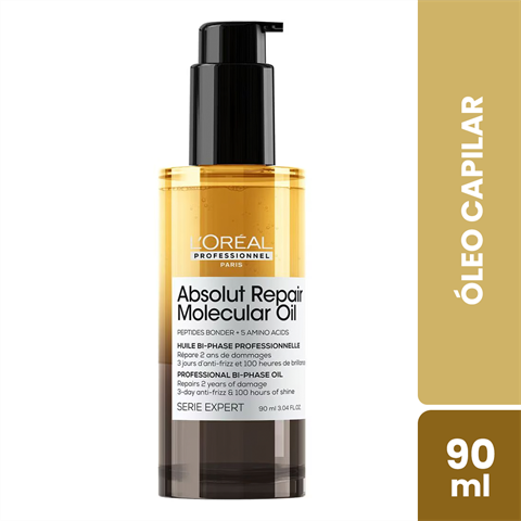 Óleo Capilar L'Oreal Professionnel Absolut Repair Molecular Oil Com 90ml