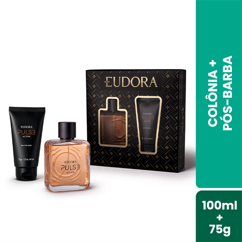 Kit Eudora Pulse Action Colônia 100ml + Pós-Barba 75g