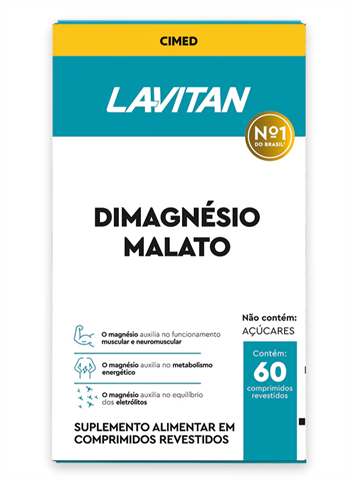 Suplemento Alimentar Lavitan DiMagnésio Malato Com 60 Comprimidos