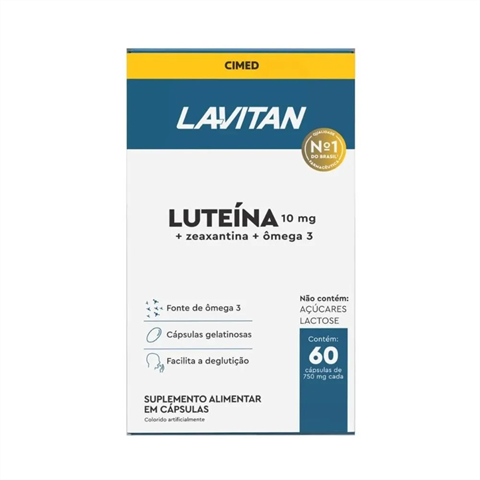 Suplemento Alimentar Lavitan Luteína 10mg + Zeaxantina + Ômega 3 Com 60 Cápsulas