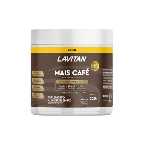 Suplemento Alimentar Lavitan Coffee Mais Café Sabor Chocolate Com 220g
