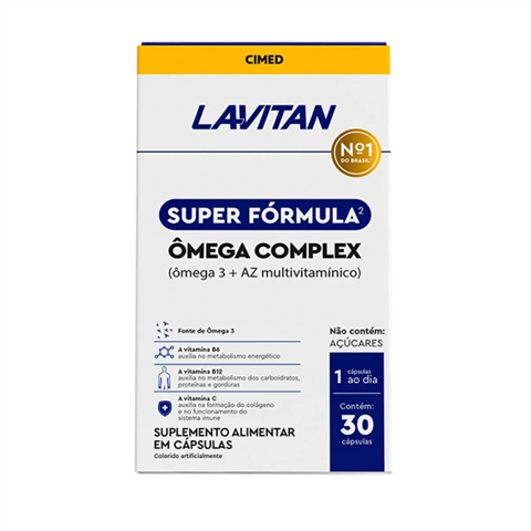 Suplemento Alimentar Lavitan Super Fórmula Ômega Complex Com 30 Cápsulas