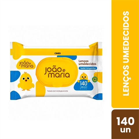 Lenços Umedecidos João E Maria Bebê Limpinho Com 140 Unidades