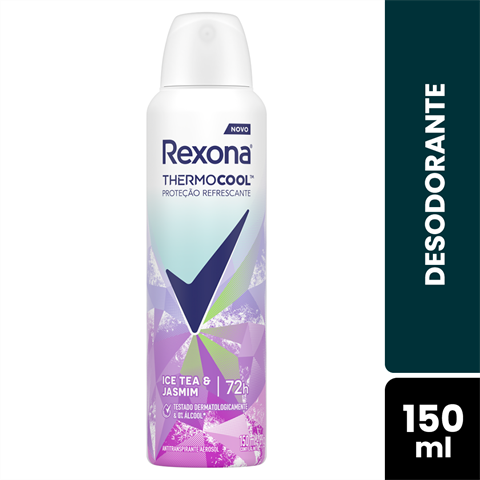 Desodorante Antitranspirante Rexona Aerossol Ice Tea e Jasmim Com 150ml