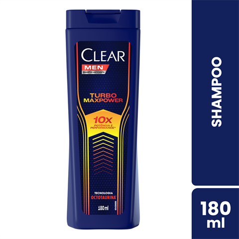 Shampoo Clear Men Turbo Max Power Com 180ml