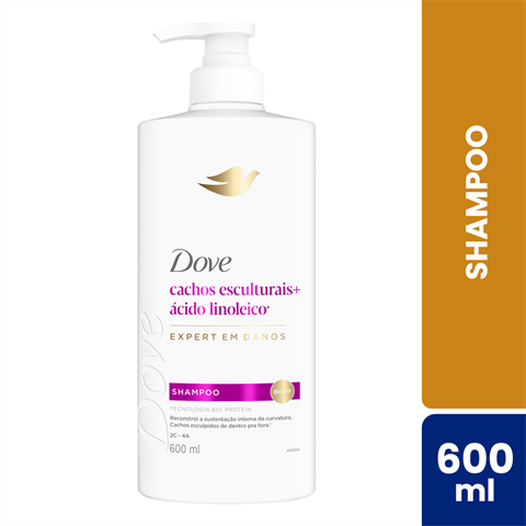 Shampoo Dove Cachos Mais Ácido Linoleico Com 600ml