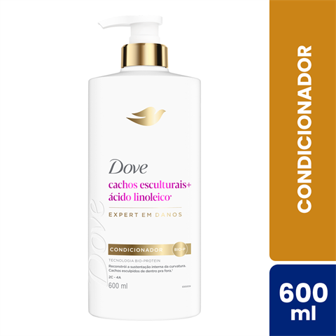 Condicionador Dove Cachos Mais Ácido Linoleico Com 600ml