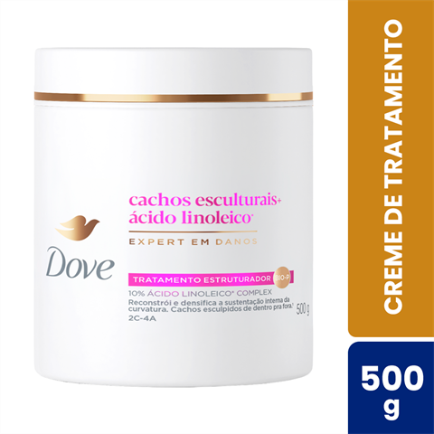 Máscara de Tratamento Dove Cachos Mais Ácido Linoleico Com 500g