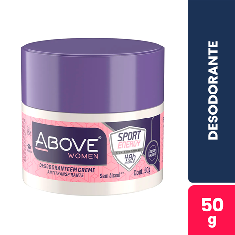 Desodorante Antitranspirante Above Creme Sport Energy Women Com 50g