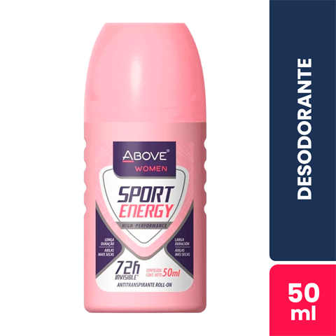 Desodorante Antitranspirante Above Roll-On Sport Energy Women Com 50ml