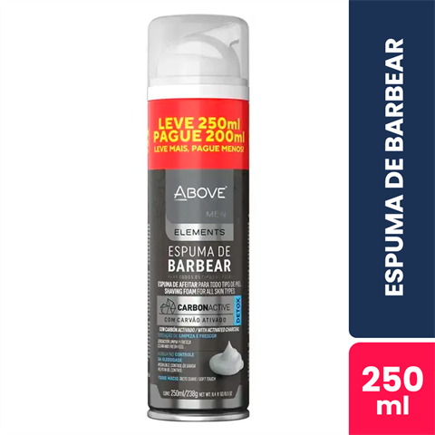 Espuma de Barbear Above Carvão Com 250ml