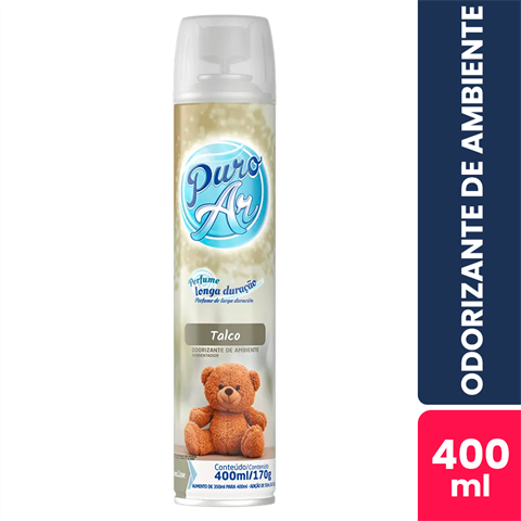 Odorizador de Ambiente Puro Ar Talco Aerossol Com 400ml
