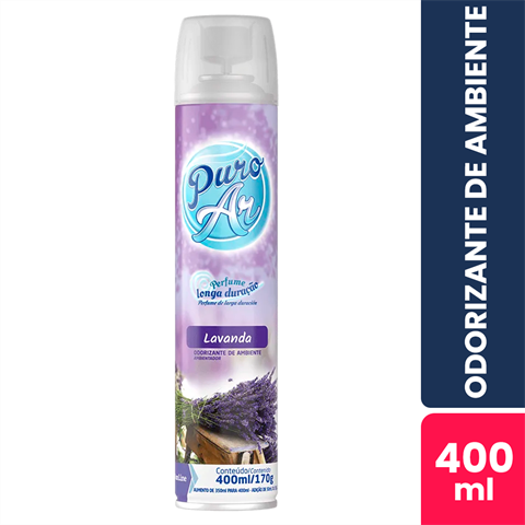 Odorizador de Ambiente Puro Ar Lavanda Aerossol Com 400ml