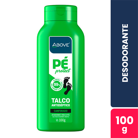 Talco Antisséptico Para Os Pés Above Cânfora Com 100g