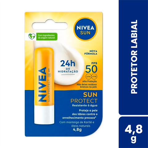 Hidratante Labial Nivea Sun Protect FPS50 Com 4,8g