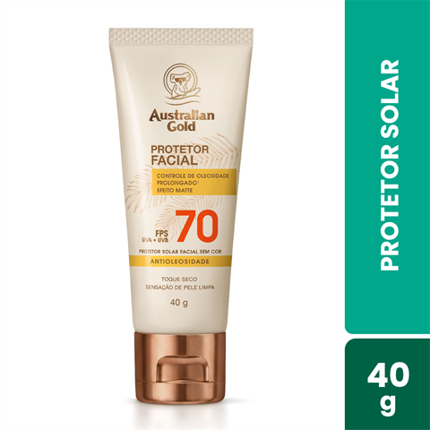 Protetor Solar Facial Australian Gold Alta Proteção FPS70 Com 40g