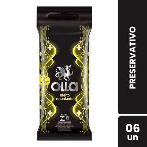 Preservativo Masculino Olla Efeito Retardante Com 6 Unidades