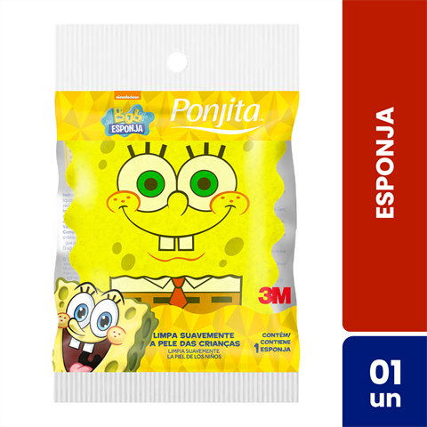 Esponja Para Banho Ponjita 3M Bob Esponja Sortido Com 1 Unidade