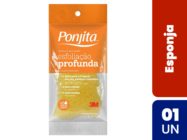 Esponja Para Banho Ponjita Esfoliante Com 1 Unidade