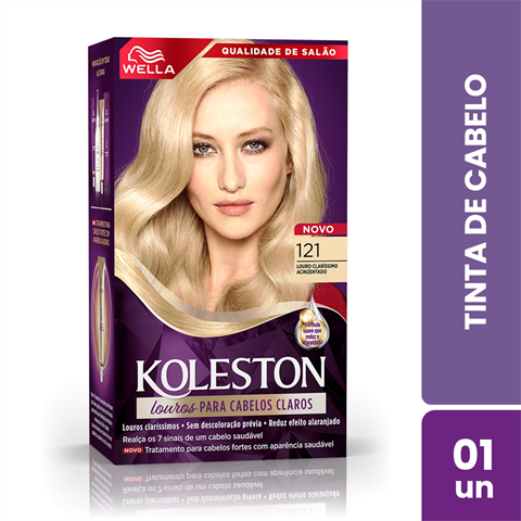 Kit Coloração Koleston 121 Louro Claro Acinzentado
