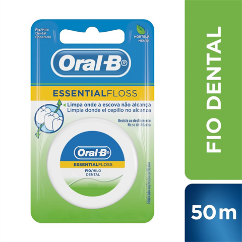 Fio Dental Oral-B Essential Floss Hortelã/Menta 50m