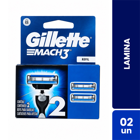 Lamina Gillette Mach3 Refil Com 2 Unidades