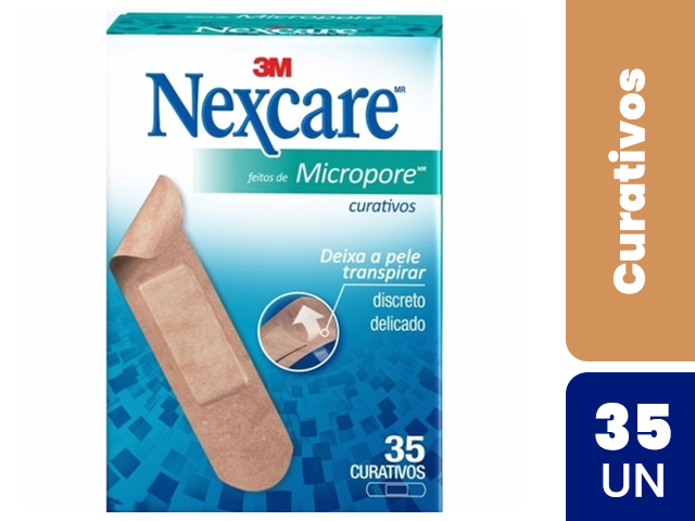 Curativos Micropore Nexcare 3M com 35 Unidades