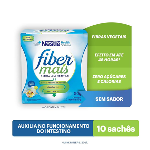 Regulador Intestinal Nestlé FIberMais com 10 sachês de 5g