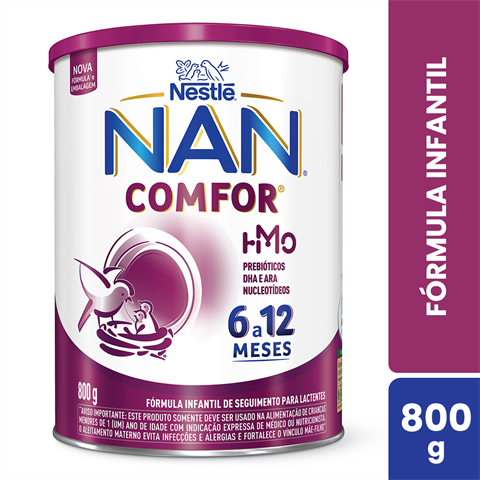 Fórmula Infantil Nan Comfor HMO De 6 A 12 Meses Com 800g