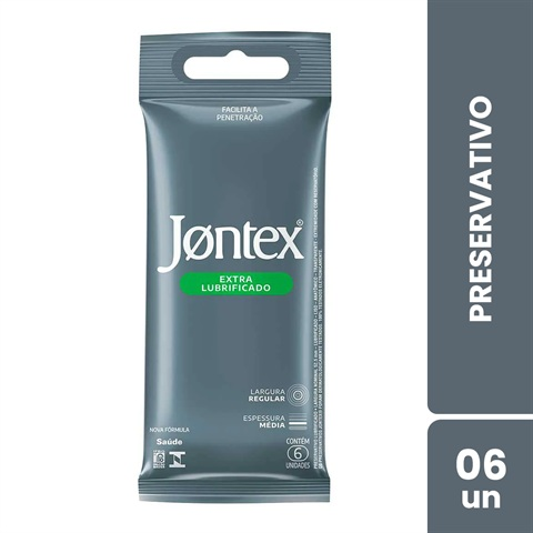 Preservativo Masculino Jontex Comfort Plus Extra Lubrificado Com 6 Unidades